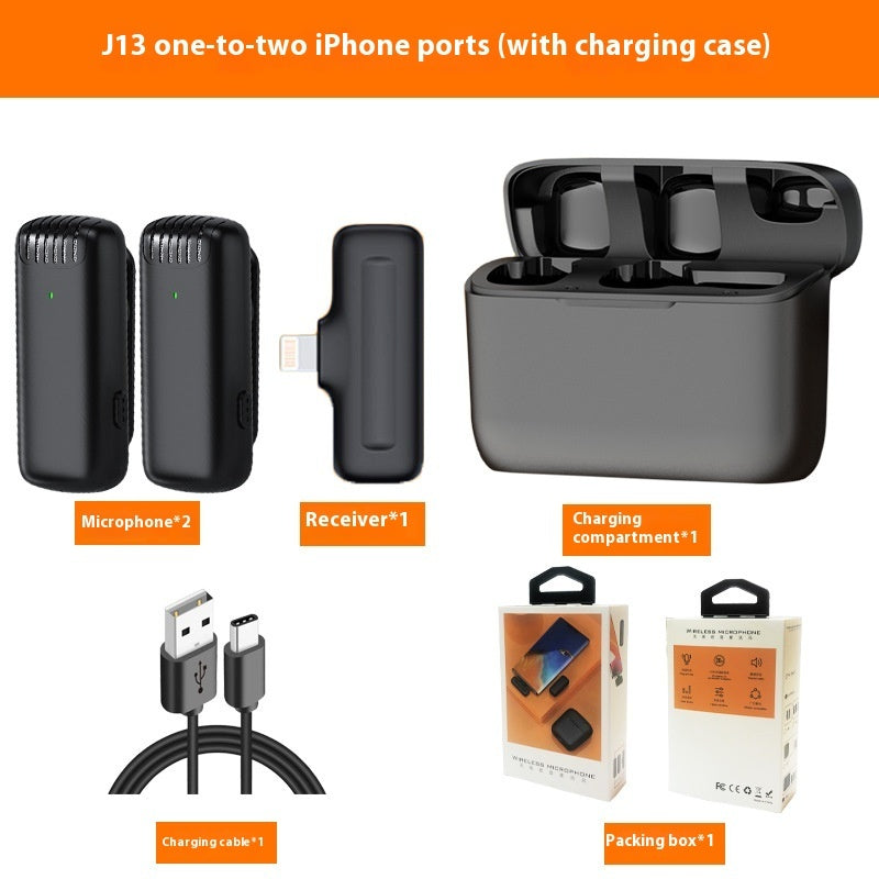 One-to-two Collar-type Wireless Collar Clip Microphone