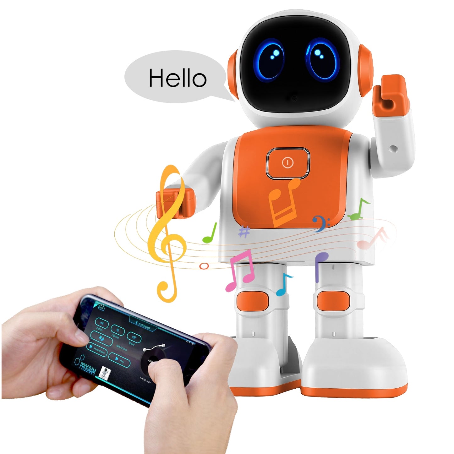 AI Dancing Robot Toy Smart Interactive Learning & Entertainment Robot For Kids With Bluetooth Music Programmable Moves Voice Assistant