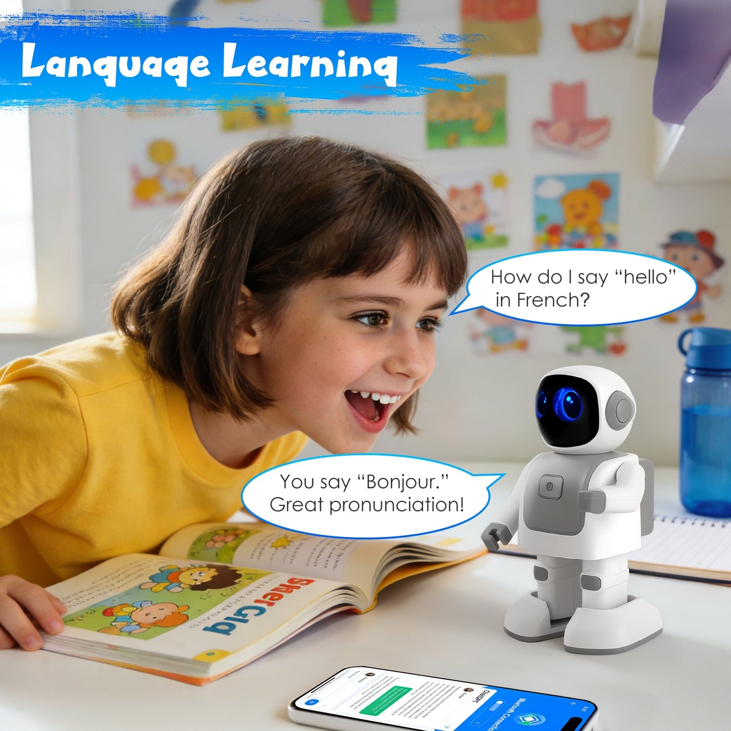 AI Dancing Robot Toy Smart Interactive Learning & Entertainment Robot For Kids With Bluetooth Music Programmable Moves Voice Assistant