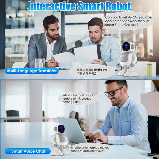 AI Dancing Robot Toy Smart Interactive Learning & Entertainment Robot For Kids With Bluetooth Music Programmable Moves Voice Assistant