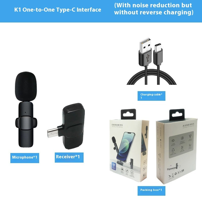 One-to-two Collar-type Wireless Collar Clip Microphone