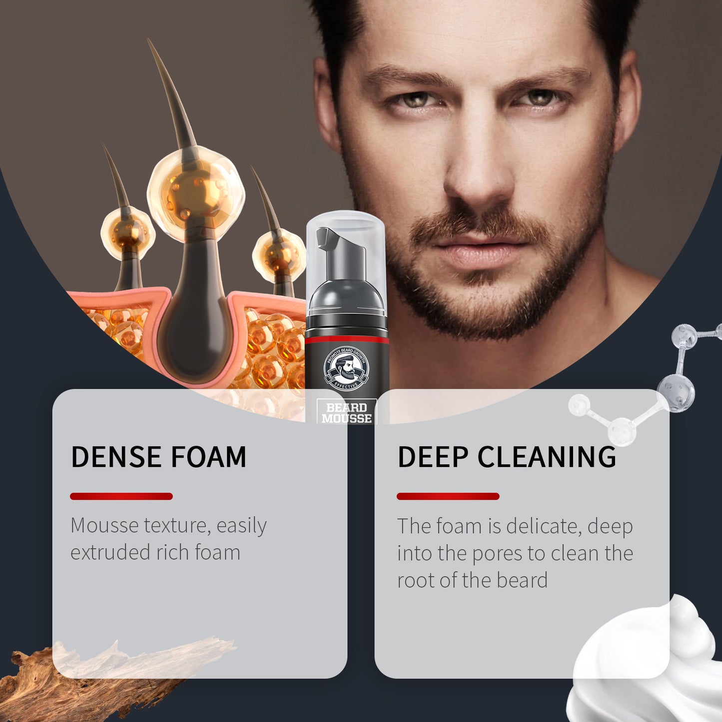 Beard Cleaning Mousse Moisturizing Care