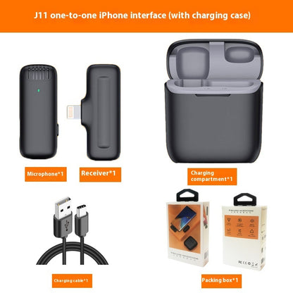 One-to-two Collar-type Wireless Collar Clip Microphone