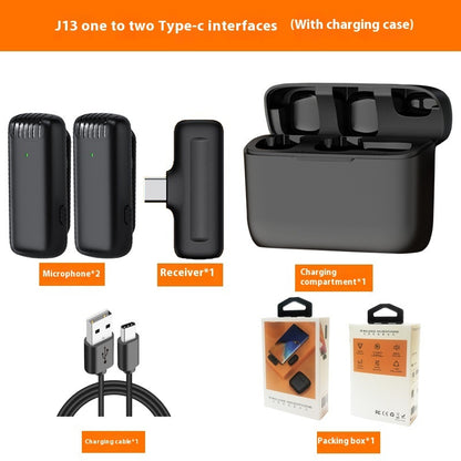 One-to-two Collar-type Wireless Collar Clip Microphone